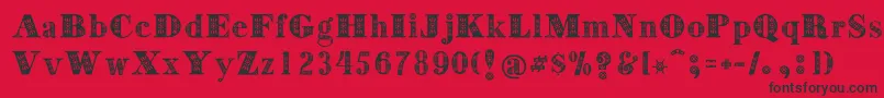 Decorative Font – Black Fonts on Red Background