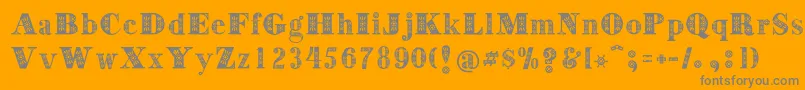 Decorative Font – Gray Fonts on Orange Background