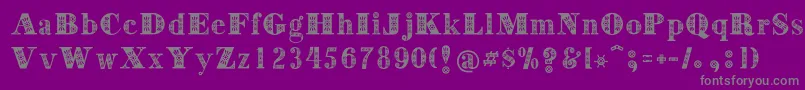 Decorative Font – Gray Fonts on Purple Background