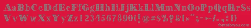 Decorative Font – Gray Fonts on Red Background