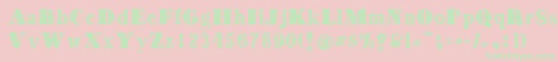 Decorative Font – Green Fonts on Pink Background