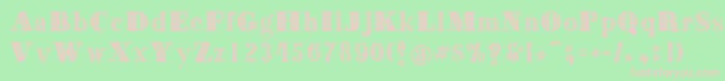 Decorative Font – Pink Fonts on Green Background