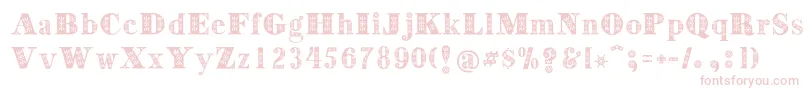 Decorative Font – Pink Fonts on White Background