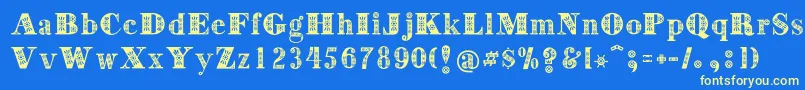 Decorative Font – Yellow Fonts on Blue Background