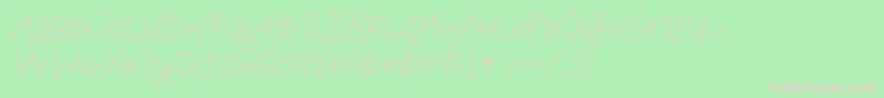 BmdOrganicFridaysItalic Font – Pink Fonts on Green Background