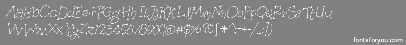 フォントBmdOrganicFridaysItalic – 灰色の背景に白い文字