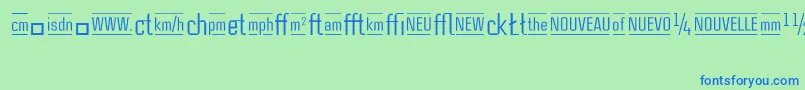 CasestudynooneLtRegularAlternate Font – Blue Fonts on Green Background