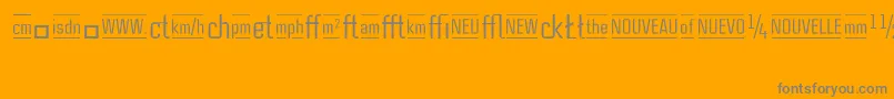 CasestudynooneLtRegularAlternate-Schriftart – Graue Schriften auf orangefarbenem Hintergrund