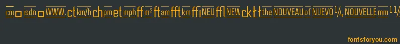 Шрифт CasestudynooneLtRegularAlternate – оранжевые шрифты на чёрном фоне