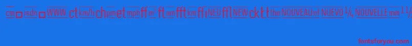 CasestudynooneLtRegularAlternate Font – Red Fonts on Blue Background