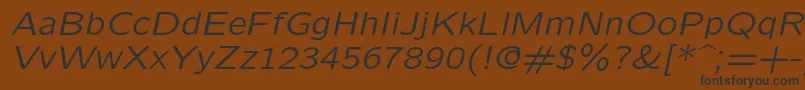 Шрифт Lmsansquot8Oblique – чёрные шрифты на коричневом фоне