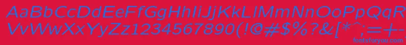 Lmsansquot8Oblique Font – Blue Fonts on Red Background