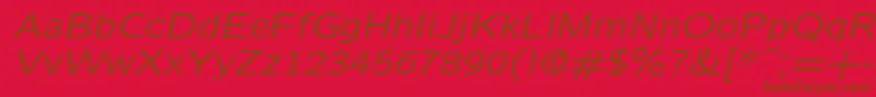 Lmsansquot8Oblique Font – Brown Fonts on Red Background