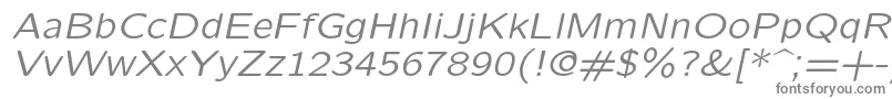 Lmsansquot8Oblique-fontti – harmaat kirjasimet valkoisella taustalla