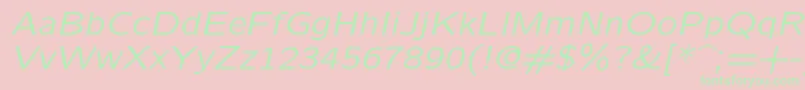 Lmsansquot8Oblique Font – Green Fonts on Pink Background