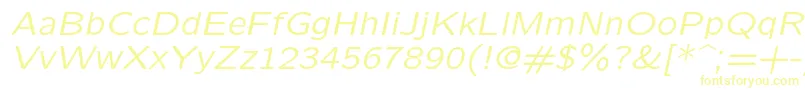 Lmsansquot8Oblique-fontti – keltaiset fontit