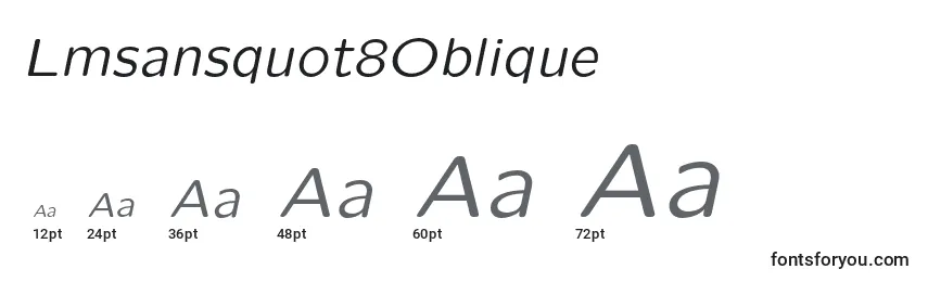 Размеры шрифта Lmsansquot8Oblique