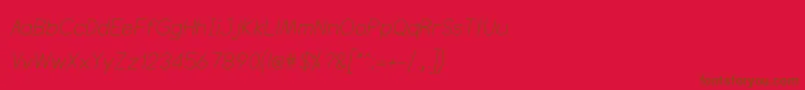 NtsakkharaItalic-fontti – ruskeat fontit punaisella taustalla
