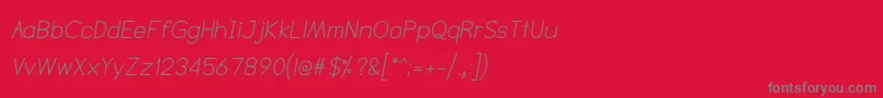 NtsakkharaItalicフォントについての詳細 フォントNtsakkharaItalic – 赤い背景に灰色の文字