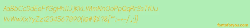 fuente NtsakkharaItalic – Fuentes Naranjas Sobre Fondo Verde