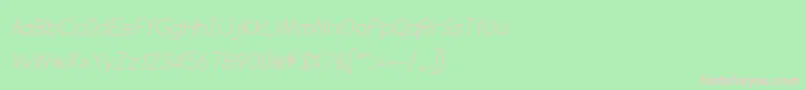 NtsakkharaItalic Font – Pink Fonts on Green Background