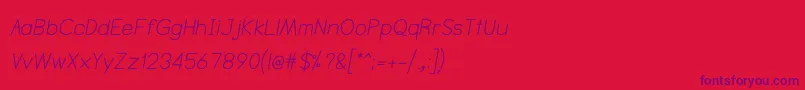 fuente NtsakkharaItalic – Fuentes Moradas Sobre Fondo Rojo