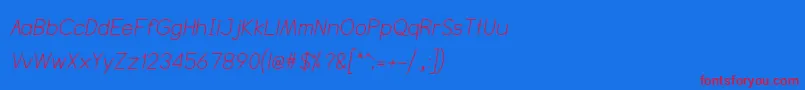 Police NtsakkharaItalic – polices rouges sur fond bleu