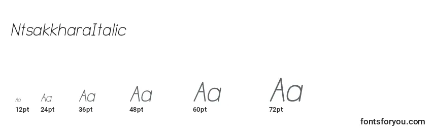 NtsakkharaItalic Font Sizes