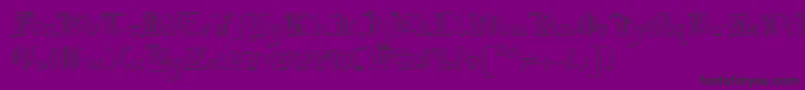 フォントRedcoatShadow – 紫の背景に黒い文字