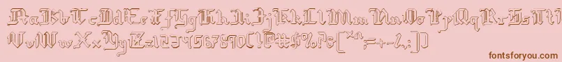 RedcoatShadow Font – Brown Fonts on Pink Background