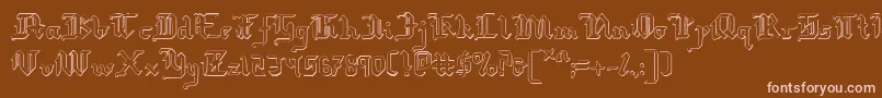 RedcoatShadow Font – Pink Fonts on Brown Background