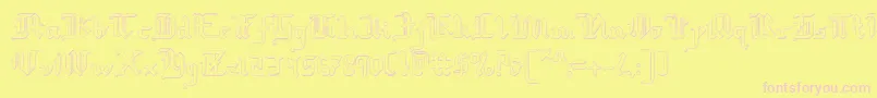 RedcoatShadow Font – Pink Fonts on Yellow Background