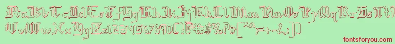 RedcoatShadow Font – Red Fonts on Green Background