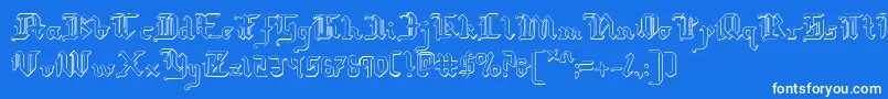 RedcoatShadow Font – White Fonts on Blue Background