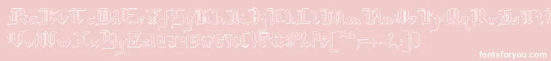 RedcoatShadow Font – White Fonts on Pink Background