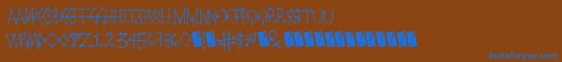 Pleasurecastlemarble Font – Blue Fonts on Brown Background