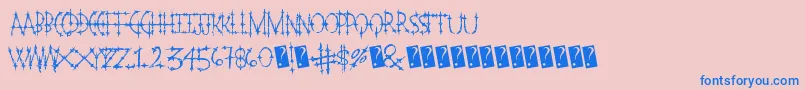 Pleasurecastlemarble Font – Blue Fonts on Pink Background