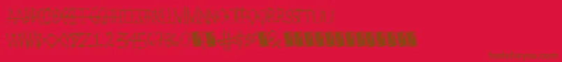 Pleasurecastlemarble Font – Brown Fonts on Red Background