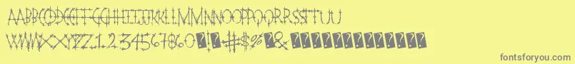Pleasurecastlemarble Font – Gray Fonts on Yellow Background