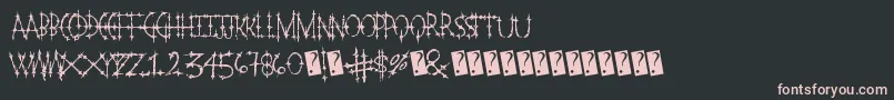 Pleasurecastlemarble Font – Pink Fonts on Black Background