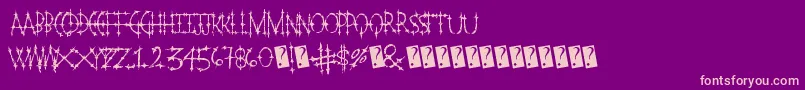 Pleasurecastlemarble Font – Pink Fonts on Purple Background
