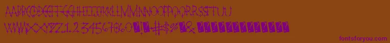 Pleasurecastlemarble Font – Purple Fonts on Brown Background
