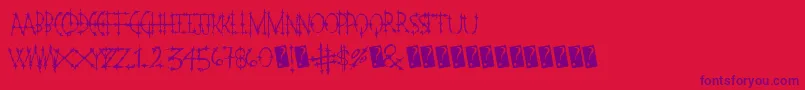 Pleasurecastlemarble Font – Purple Fonts on Red Background