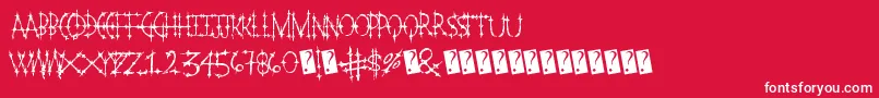 Pleasurecastlemarble Font – White Fonts on Red Background