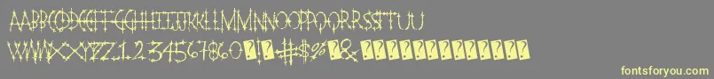 Pleasurecastlemarble Font – Yellow Fonts on Gray Background