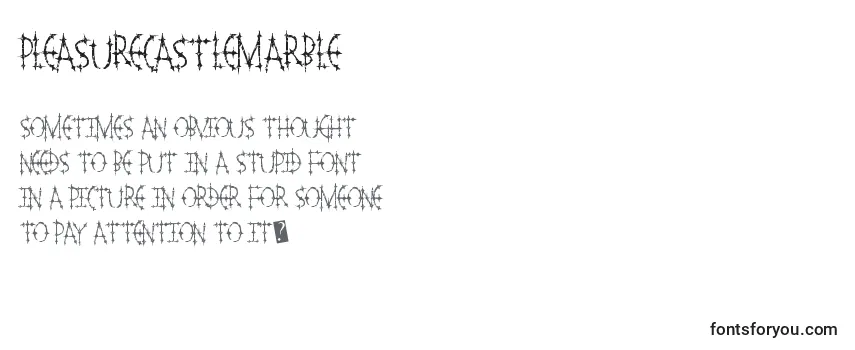 Review of the Pleasurecastlemarble Font