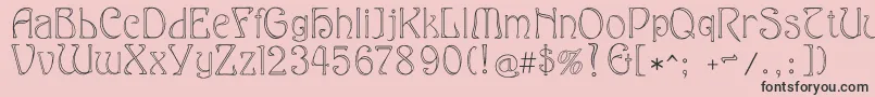 Eddanarrow Font – Black Fonts on Pink Background