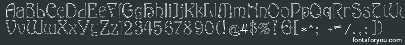 Шрифт Eddanarrow – белые шрифты на чёрном фоне