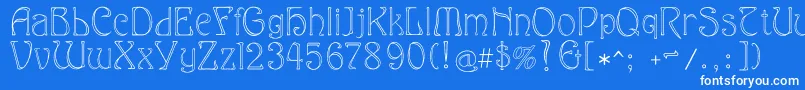 Eddanarrow Font – White Fonts on Blue Background