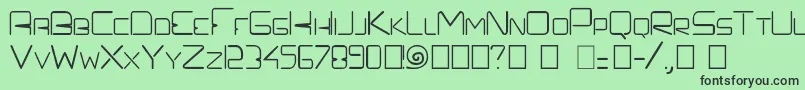 Prefelectrique Font – Black Fonts on Green Background